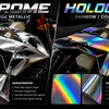 Chrome vs Holographic Motocross Decals